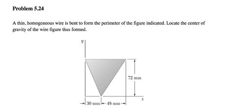 Solved Problem A Thin Homogeneous Wire Is Bent To Form Chegg