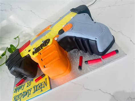 Nerf Gun Fondant Molded Cake Rashmis Bakery