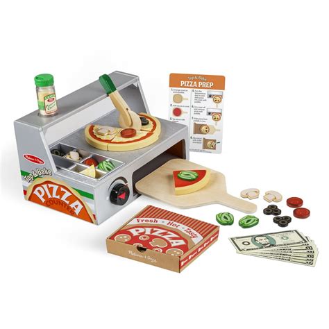 Melissa And Doug Top And Bake Pizza Counter Wooden Play Food Walmart