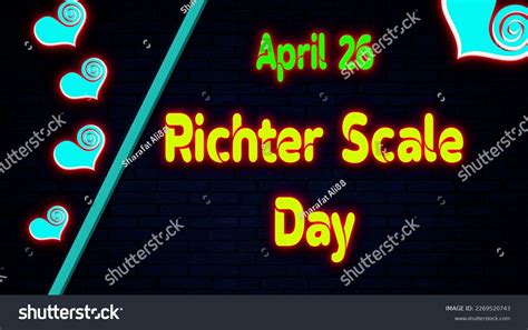 Happy Richter Scale Day April 26 Stock Illustration 2269520743