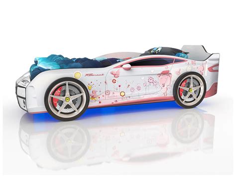 Кровать-машинка Romack Kiddy белая - мишка купить в интернет-магазине ...