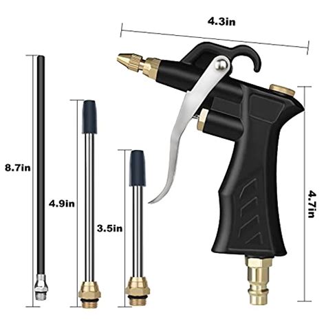 Industrial Air Blow Gun With Brass Adjustable Air Flow Nozzle