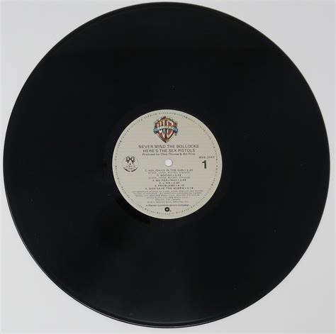 Sex Pistols Fully Autographed Never Mind The Bollocks LP With Photograph Of Signing