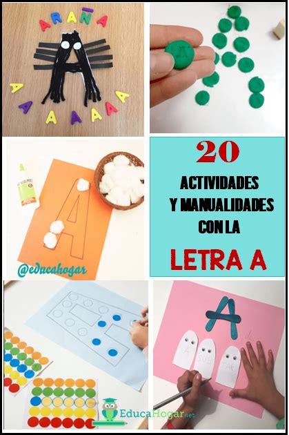 20 Actividades Y Manualidades Para Aprender La Letra A Aprender Las