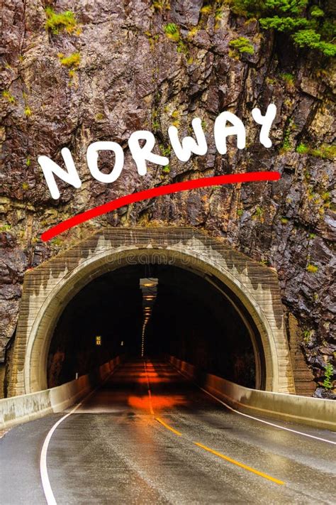 Tunnel on the Norwegian Mountain Road Stock Photo - Image of roadway ...