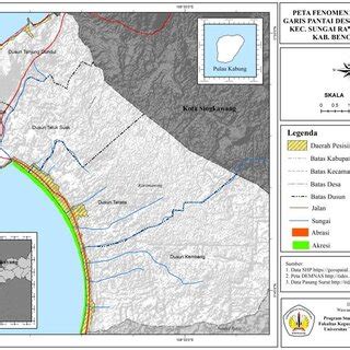 Gambar Peta Fenomena Perubahan Garis Pantai Desa Karimunting