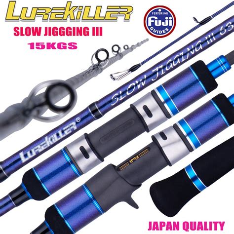 Lurekiller Japan Fuji New Cross Carbon Slow Jigging Rod Spiral Guides 1