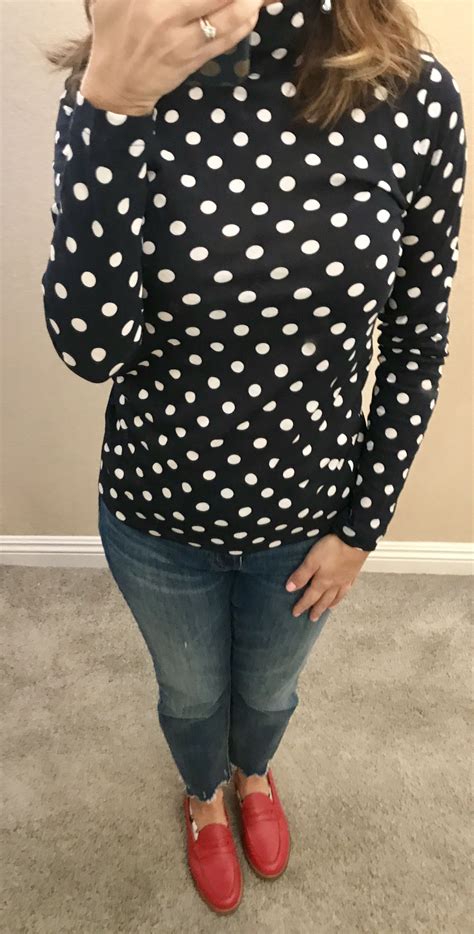 Jcrew Polka Dots And A Pop Of Red Polka Dots Tops Dot Tops