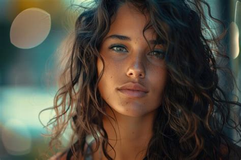 Premium Photo Beautiful Brunette Model With Long Wavy Hair