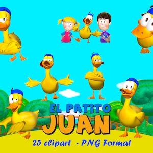 Kit Digital El Patito Juan 25 Clipart Formato PNG Etsy