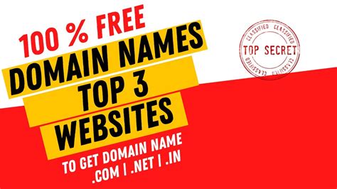 How To Get A Free Domain Name Free Domain Name Get Free Domain