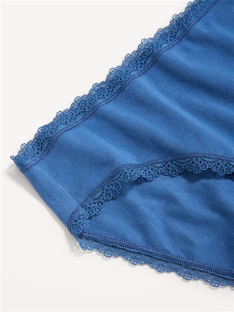 High Waisted Lace Trim Bikini Underwear Old Navy