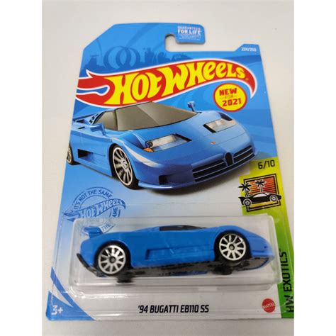 Hot Wheels Exotics Bugatti Eb Ss Blue Turbo Bugatti Eb Ss Silver Yellow