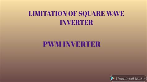 Power Electronics Pwm Inverter Youtube