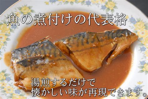 送料無料 海幸 煮つけ 干物屋のさばの味噌煮 1枚×3袋セット レンジ1 730円 魚のおかず 簡単 温めるだけ 味噌煮