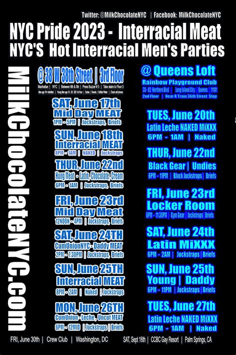 Plenty Of Gay Sex Parties This Pride From Milkchocolate In Both Midtown Manhattan And Queens