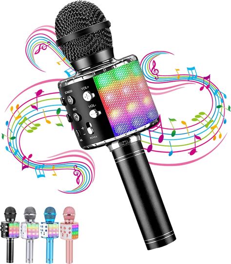 Rirool Kids Microphones For Singing Portable Karaoke Microphones With