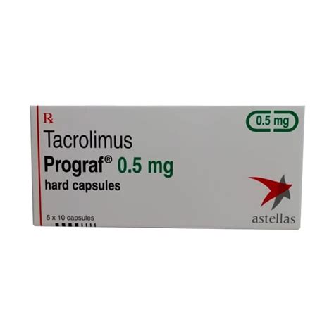 Prograf 0 5mg Tacrolimus Capsule Astellas 5 X 10 Capsules Rs 180