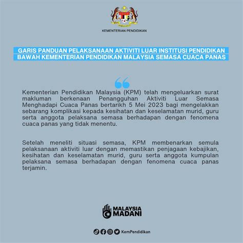 Musafir Rindu On Twitter RT KemPendidikan INFO KPM Mengambil Kira