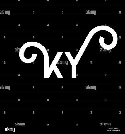 Ky Letter Logo Design On Black Background Ky Creative Initials Letter Logo Concept Ky Letter