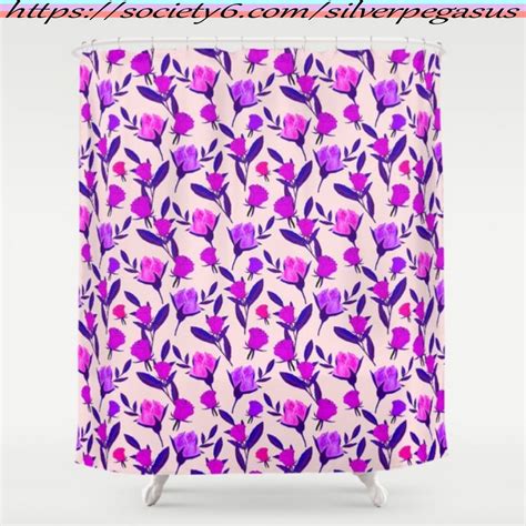 Silverpegasus Rosebud Print Lavender Pink Shower