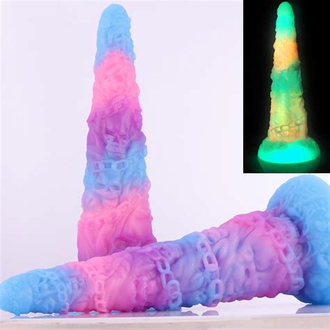 Amazon Wildolo Glow In The Dark Skull Fantasy Huge Dildo Extra Large Silicone