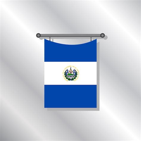 Ilustraci N De La Plantilla De La Bandera De El Salvador Vector Premium