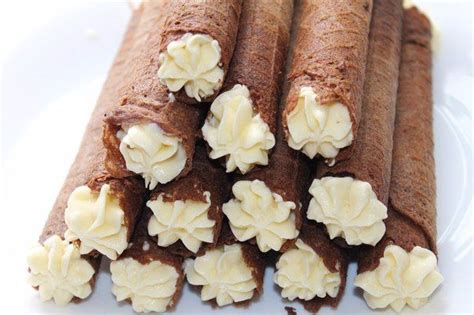 Шоколадные трубочки со сливочно-ванильным кремом!! Тесто: 1 яйцо, 0.5 ...