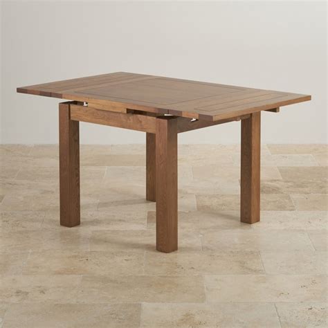 Ft X Ft Rustic Oak Extending Dining Table Oak Furniture Land