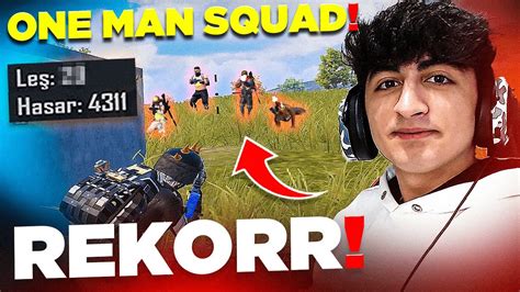 Rekorumu Kirdim 43 Kİll Hasarli One Man Squad 😱 Pubg Mobİle Youtube