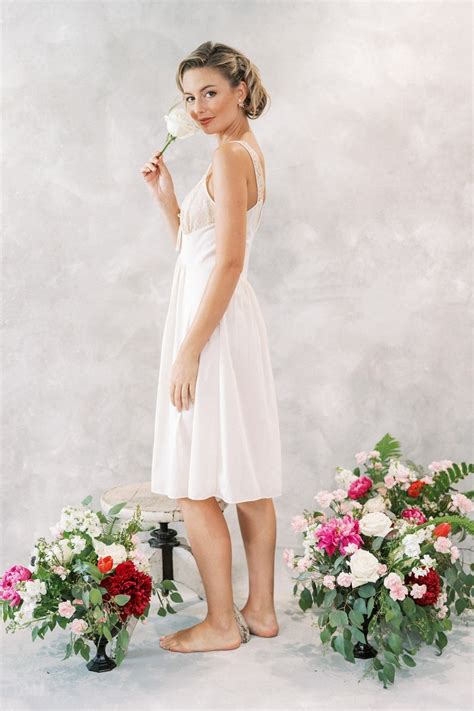 Vintage S Cream Sheer Lace Nightgown Boudoir Lingerie Slip Etsy