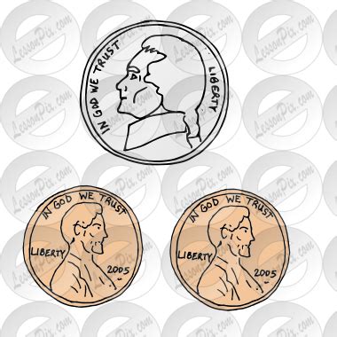 7 cents Picture for Classroom / Therapy Use - Great 7 cents Clipart