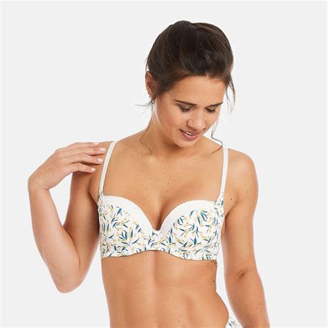 Soutien Gorge Ampliforme Coque Moul E Ivoire Ruche Blanc Pomm Poire