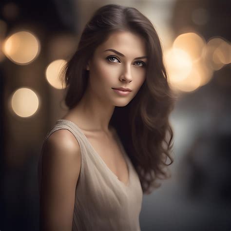 Premium Photo Captivating Brunette A Mesmerizing Portrait
