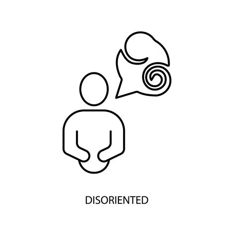 Disoriented Concept Line Icon Simple Element Illustration Disoriented