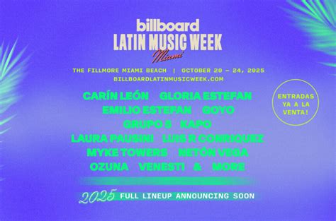 La Semana Billboard de la Música Latina anuncia la primera ronda de artistas estelares