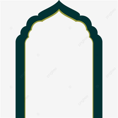 Green Circle Of Islamic Gate 2024 Vector Islamic Gates Gate Green