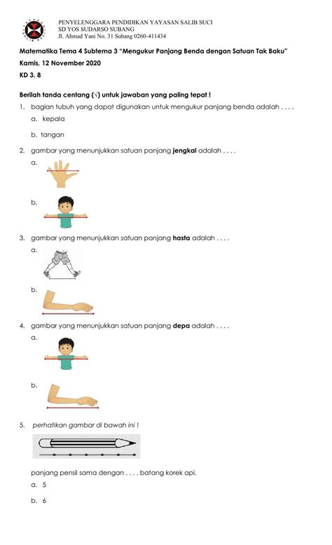 Worksheet Matematika Mengukur Panjang Benda Handwriting Worksheets Nbkomputer