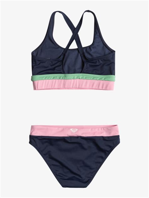 Ilacabo Active Conjunto de bikini crop top para Niñas 6 16 Roxy