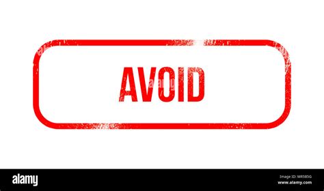 Avoid Red Grunge Rubber Stamp Stock Photo Alamy