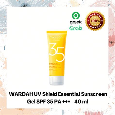 Jual Wardah Uv Shield Essential Sunscreen Gel Spf Pa Ml