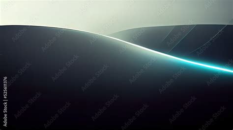 Black abstract shape with a blue neon. 4K background. High definition ...