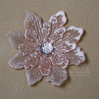 embossed vellum flower tutorial  tracey sabella flower tutorial
