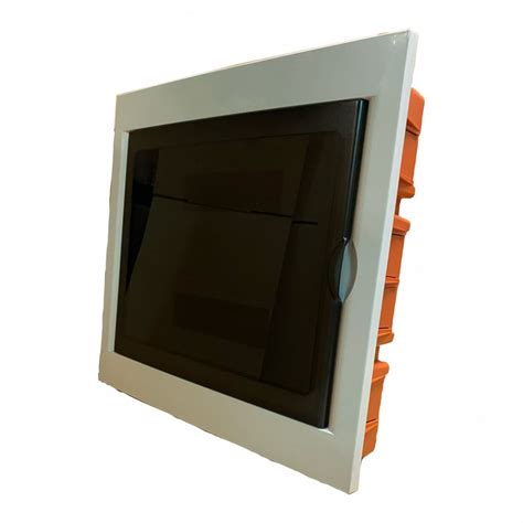 Щит вбудовуваний на 36 модулів білий з дверцятами димчастого кольору ...