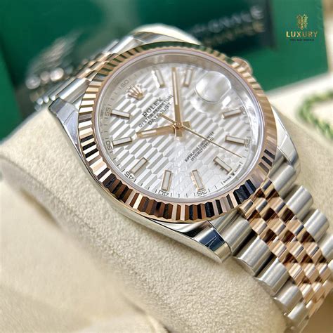 Ng H Rolex Datejust Silver Fluted Jubilee Size Mm Ht Luxury