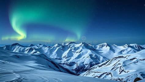 Aurora Borealis Mountains, Northern Lights Scene Generative AI Stock ...