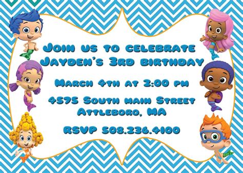 Bubble Guppies Free Printable Invitations Genshin Impact