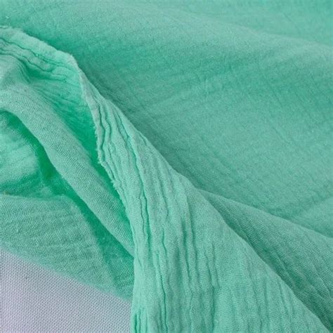 layer organic cotton gauze crinkle texture muslin fabric manufacturer