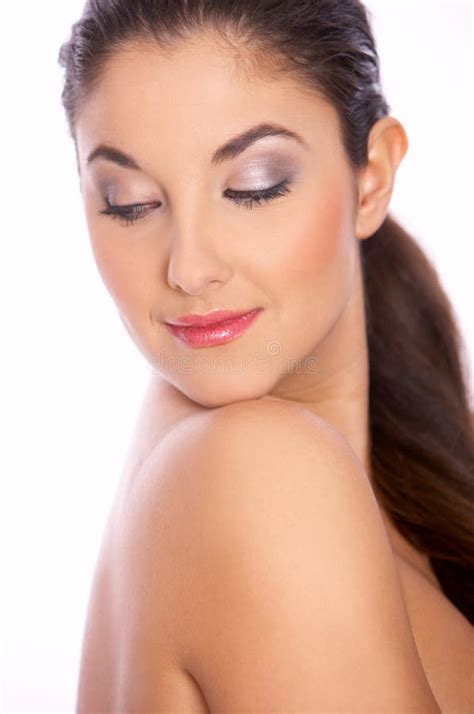 Cute Brunette Stock Photo Image Of White Pure Lady 7291988