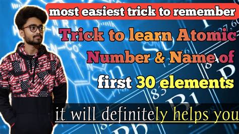 Mnemonics To Learn Atomic Number Of First 30 Elements Trick To Learn First 30 Elements